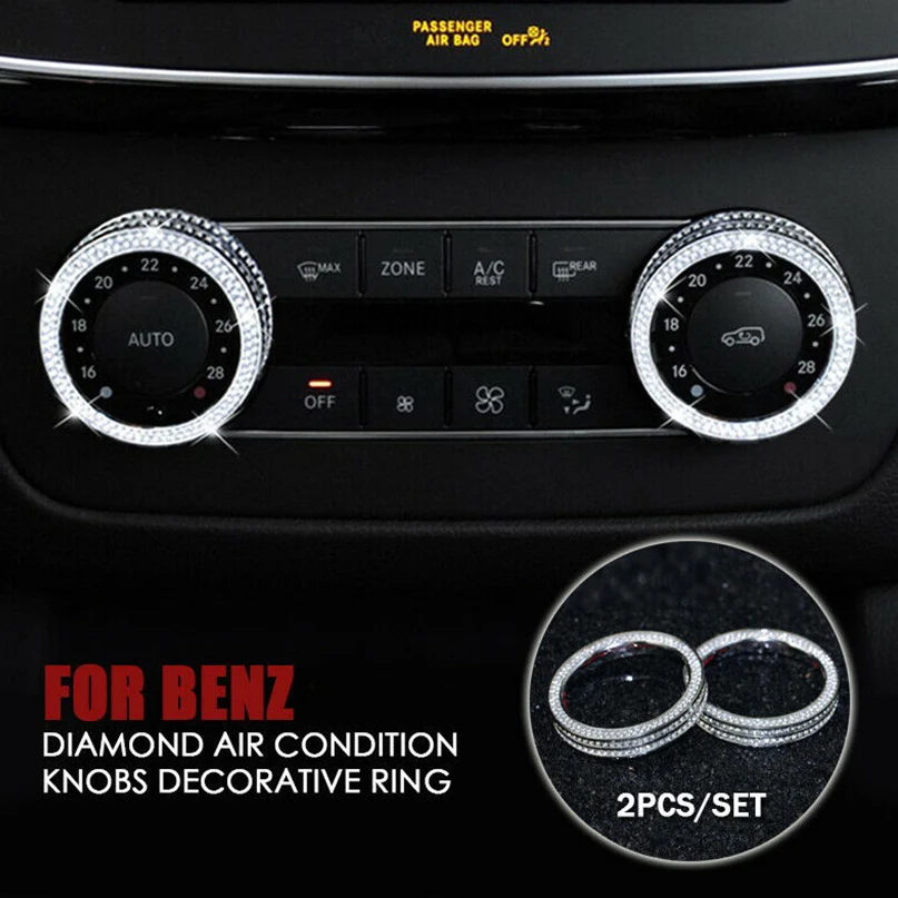

Diamond Air Condition Knobs Decorative Ring For Mercedes-Benz GLE260 GLK300 CLS