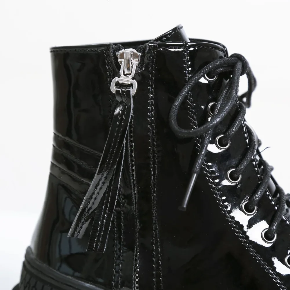 Модные короткие ботинки Ботинки martin из натуральной кожи Женские Ботильоны на