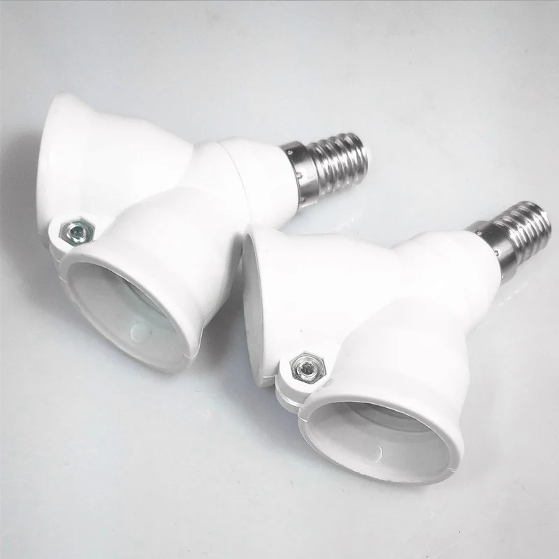 2in1 Adjustable E14 Base Light Lamp Bulb Adapter Holder Socket Splitter | Лампы и освещение