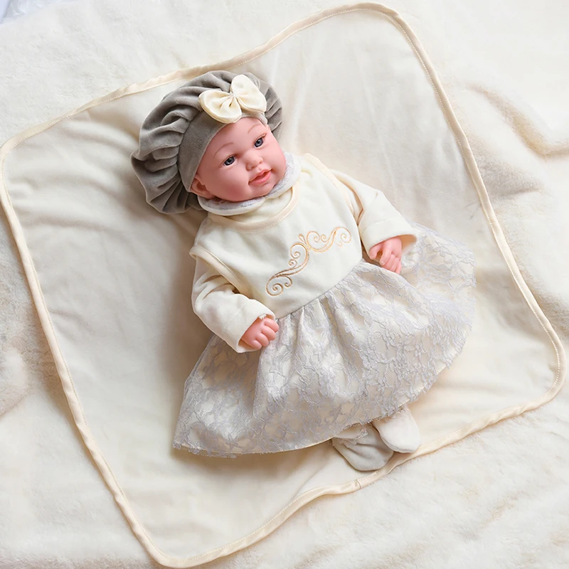 45 см Новорожденный ребенок кукла сенсорный интерактивный плач Смеющийся Bebe