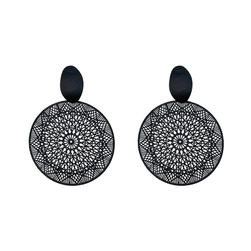 2019 новые корейские полые геометрические богемные серьги круглые Висячие для
