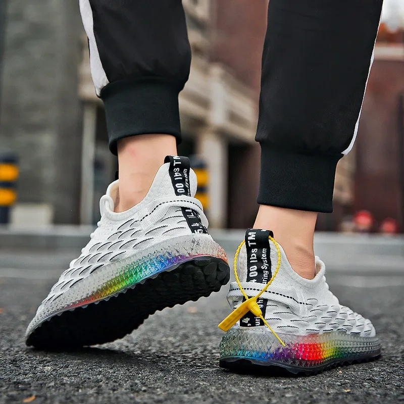 Дышащие мужские туфли из сетчатого материала повседневные кроссовки для бега