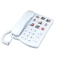 big button corded telephone with speaker for seniors elderly amplified one button touch picture landline phone for old people
