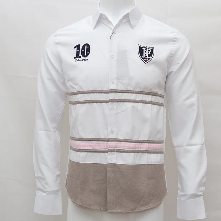 Мужская рубашка с вышивкой camisa masculina хлопковая длинным рукавом для