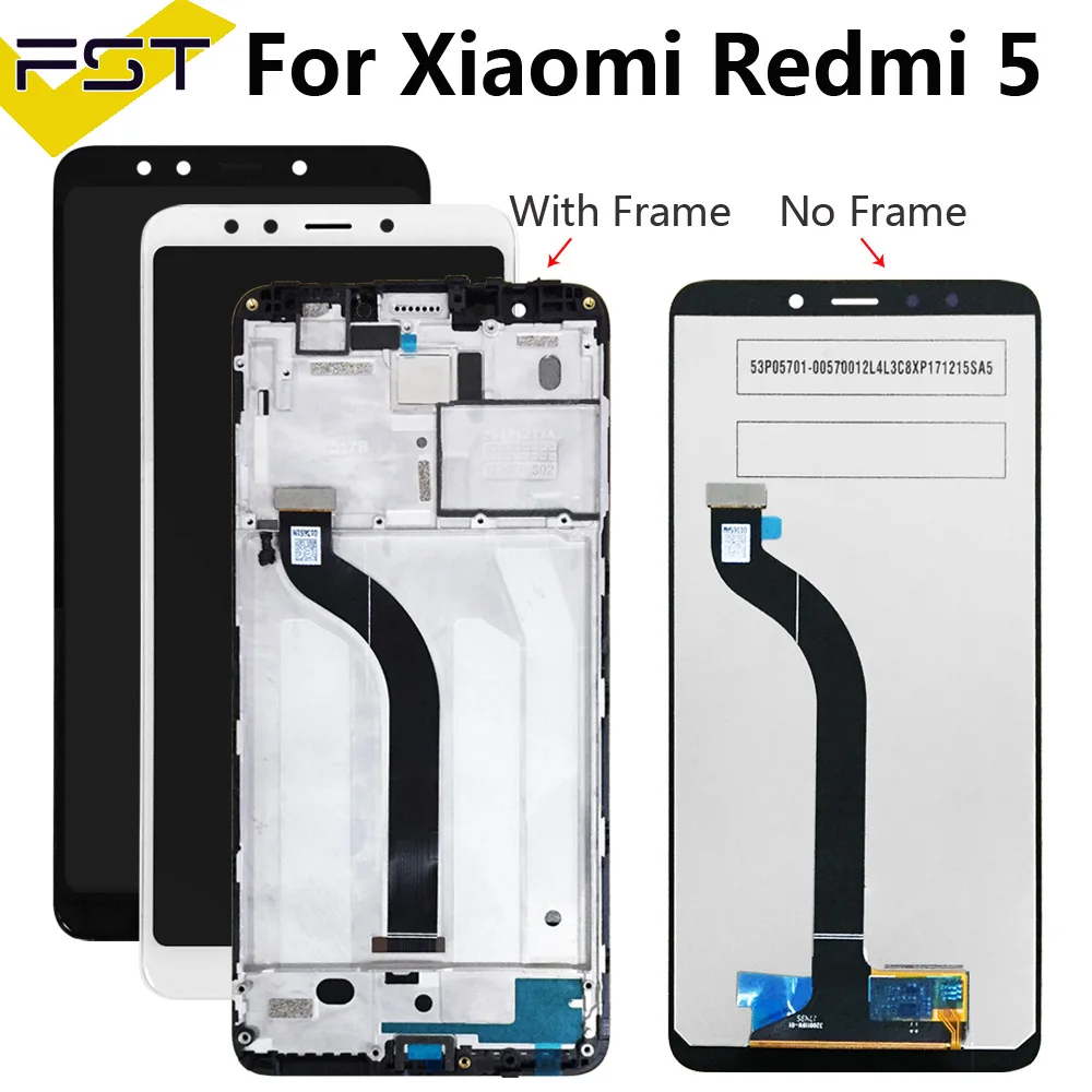 720*1440 для Xiaomi Redmi 5 5,7 дюймов ЖК-дисплей+ сенсорный экран дигитайзер замена в сборе с рамкой для Xiaomi Redmi 5
