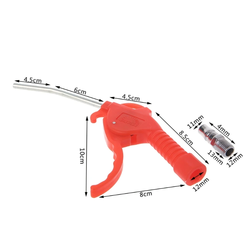 Пружинный триггер сопло изогнутой трубки красный Воздушный пистолет пыли