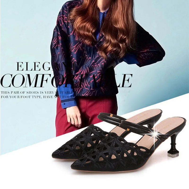 

Summe Fashion Women Slippers Woman Pumps Shoes Women Mules Shoes For Women Casual Outside Ladies Female Slides Pointed Toe