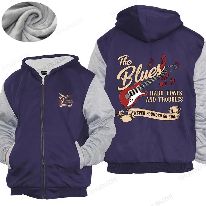 

Mens winter cotton warm coat loose tops THE BLUES MUSIC HARD TIMES AND TROUBLES NEVER SOUNDED SO GOOD male cotton hoodie