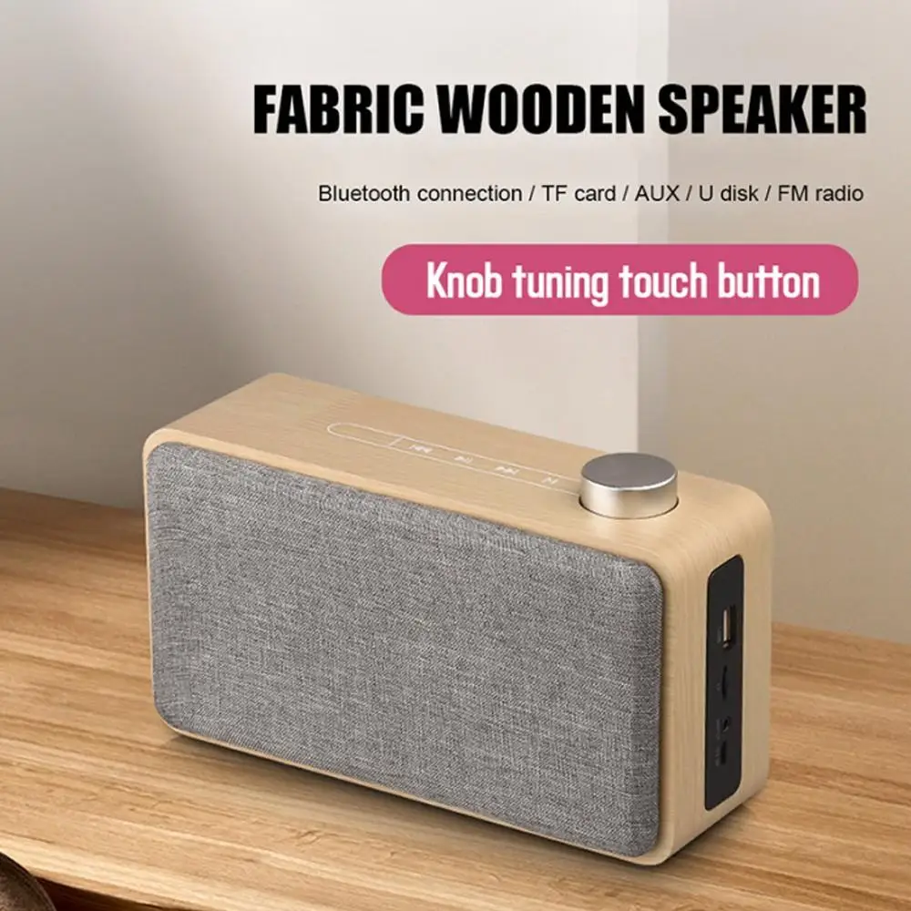High Quality Wooden Bluetooth Speaker Touch Control Subwoofer Stereo MP3 Support TF Card AUX USB Music Sound Box | Электроника