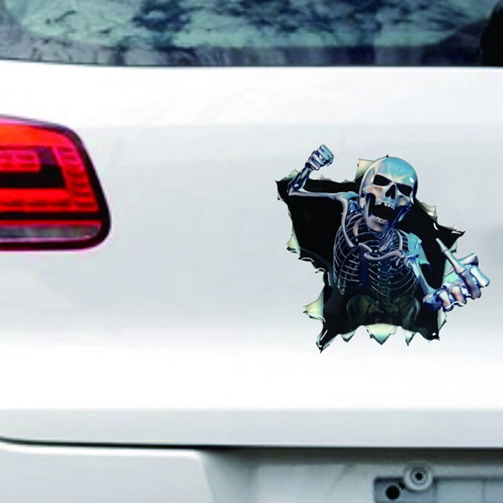 

DIY 3D Waterproof Car Sticker Skull Car Hoods Trunk Thriller Rear Window Decal Car Decal Covers Car Styling