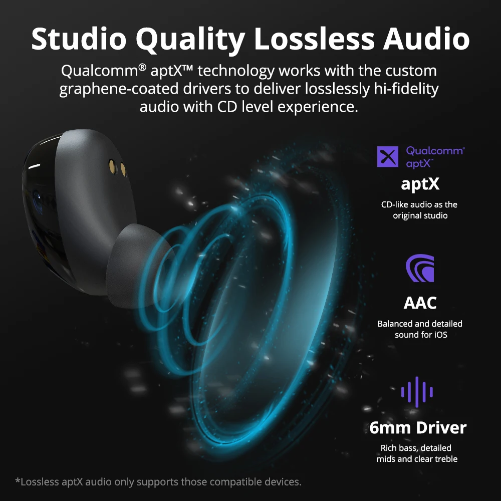 【With устройство док станция Qualcomm chipshiper Tronsmart Onyx Neo Bluetooth 5 0 наушники aptX вкладыши TWS с