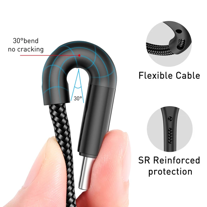 QC4.0 быстрое зарядное устройство USB Type C для USB-C 3A 60 Вт зарядный кабель передачи