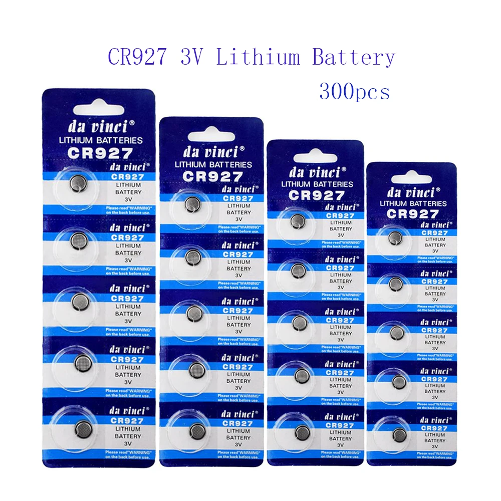 

CR927 300 шт. = 60 карт 3 в, кнопочные элементы для монет, аккумулятор 30 мАч 927 DL927 BR927 CR927-1W ECR927 5011LC LM927 KCR927, аккумуляторы для часов