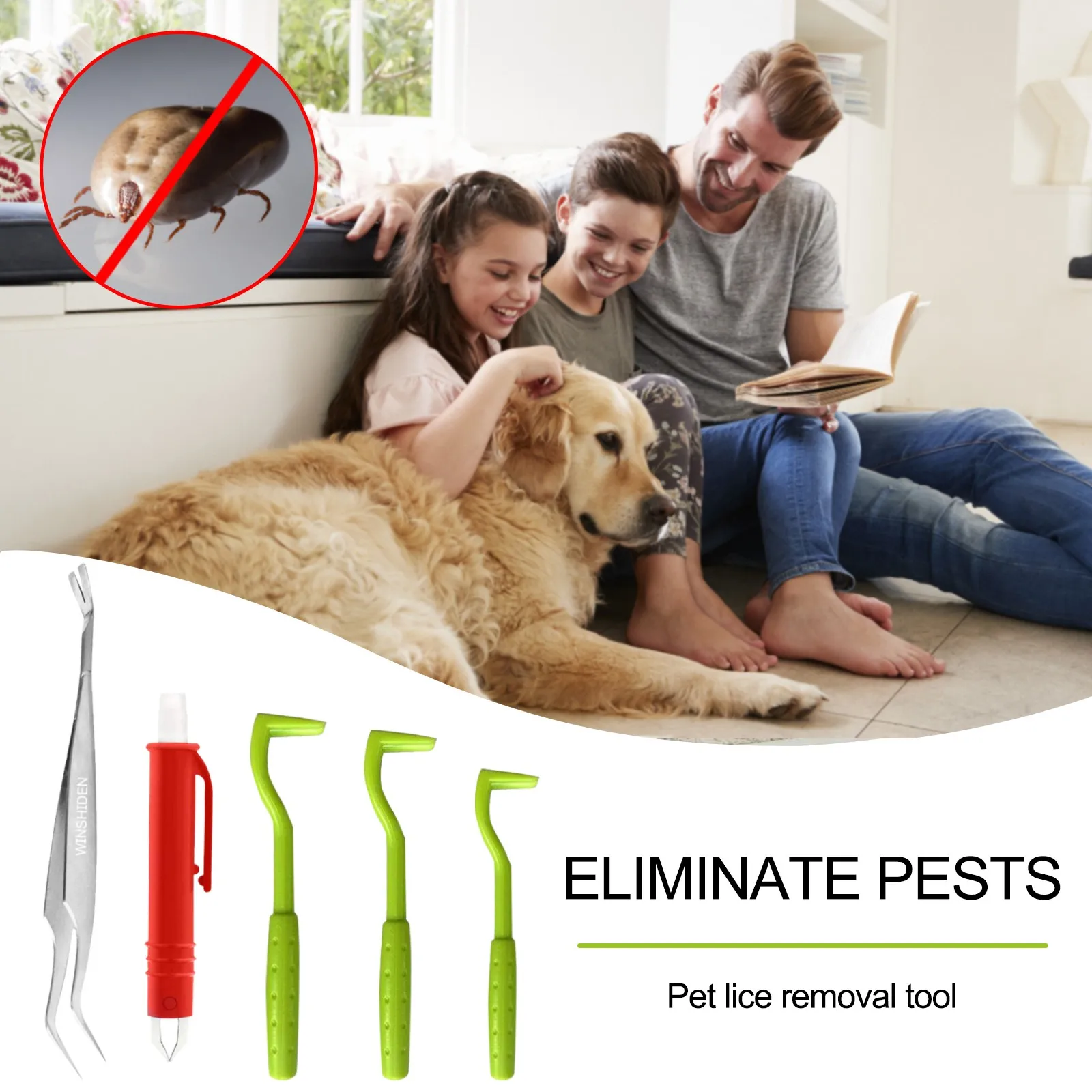 

Pet Dog Cleaning Flea Flea Exterminator Tick Catcher Remover Tick Tool Tweezer Scratching Device Insect Catcher Pet Supplies
