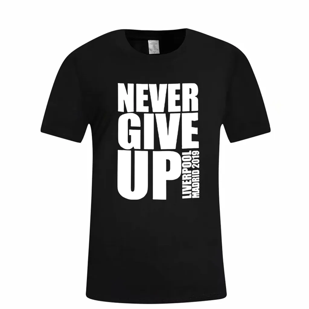Мужская Повседневная футболка Camisetas летняя с коротким рукавом и надписью Never Give Yup