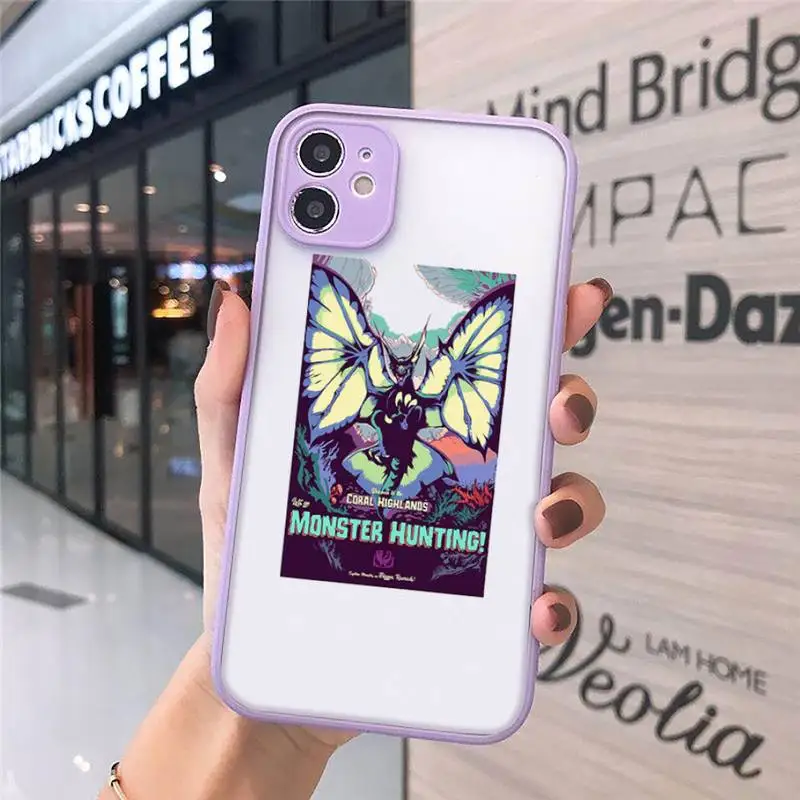 

anime game Monster Hunter Phone Case Matte Transparent for iPhone 11 12 7 8 s mini pro X XS XR MAX Plus funda