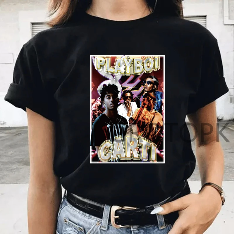 Футболка Playboi Carti для мужчин и женщин забавная крутая футболка унисекс летняя с