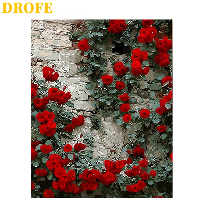 DROFE DIY рамка картина по номерам Современная роспись акриловый пигмент уникальное