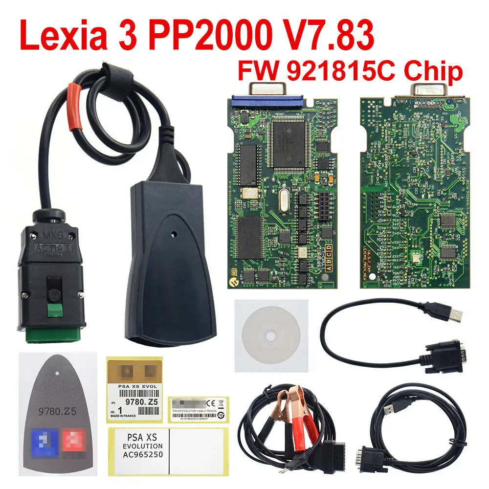 921815C Новейший Lexia3 с 921815C прошивкой lexia PP2000 V48/V25 Lexia 3 Diagbox 7,83 для Citroen для peugeot Lexia-3 диагностический - Цвет: 921815C