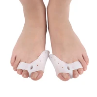 5 pairslot sebs soft big toe split pad thumb valgus corrector three hole toe splitter to protect foot