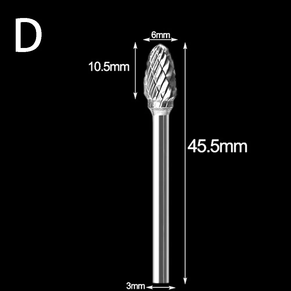 

Tungsten Carbide 3x6mm Drill Bits Rotary Burrs Metal Diamond Grinding Woodworking Milling Cutters For Drill Bits