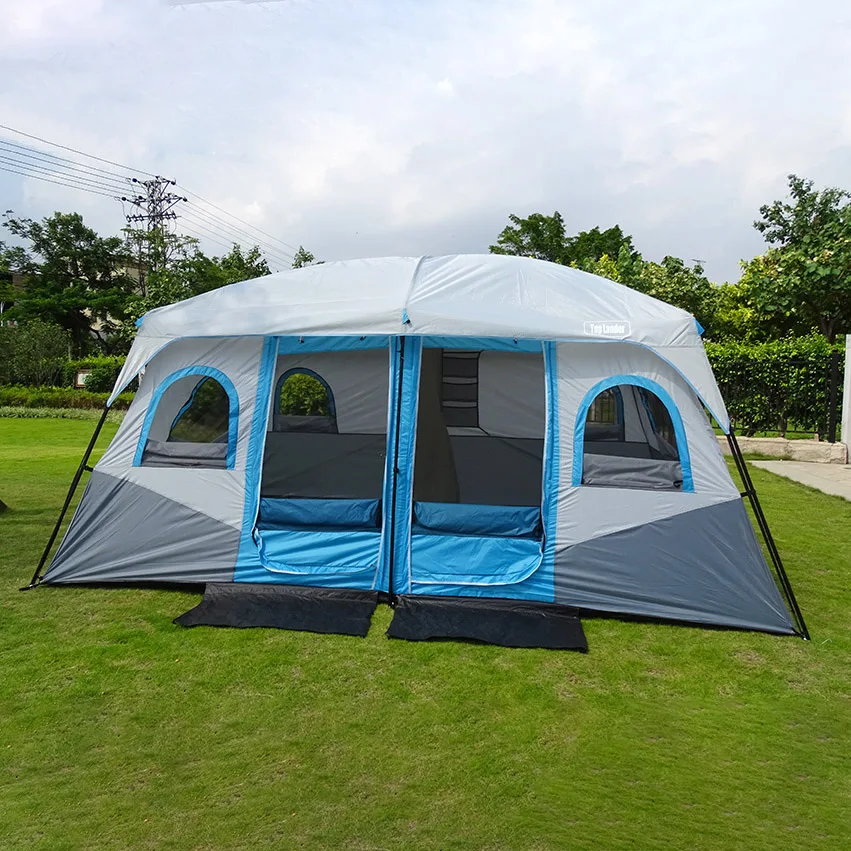 Large Camping Tent Outdoor Big Family Tent 8 10 12 Person Party Tent Waterproof Cabin Camp Anti UV Marquee Tents
