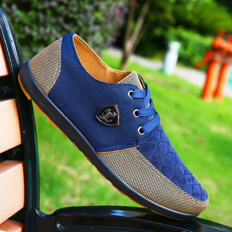 

Spring and autumn new style cloth shoes fashion low-cut canvas shoes lace-up casual shoes middle-aged and elderly men's shoes