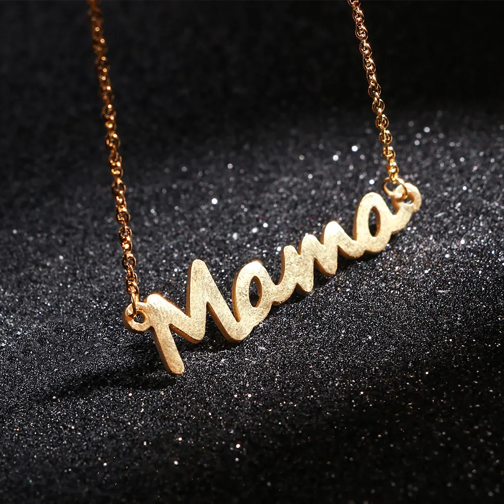 1 шт. модное ожерелье с надписью Mama подвеской в виде сердца ювелирные изделия минимальный полый дизайн на