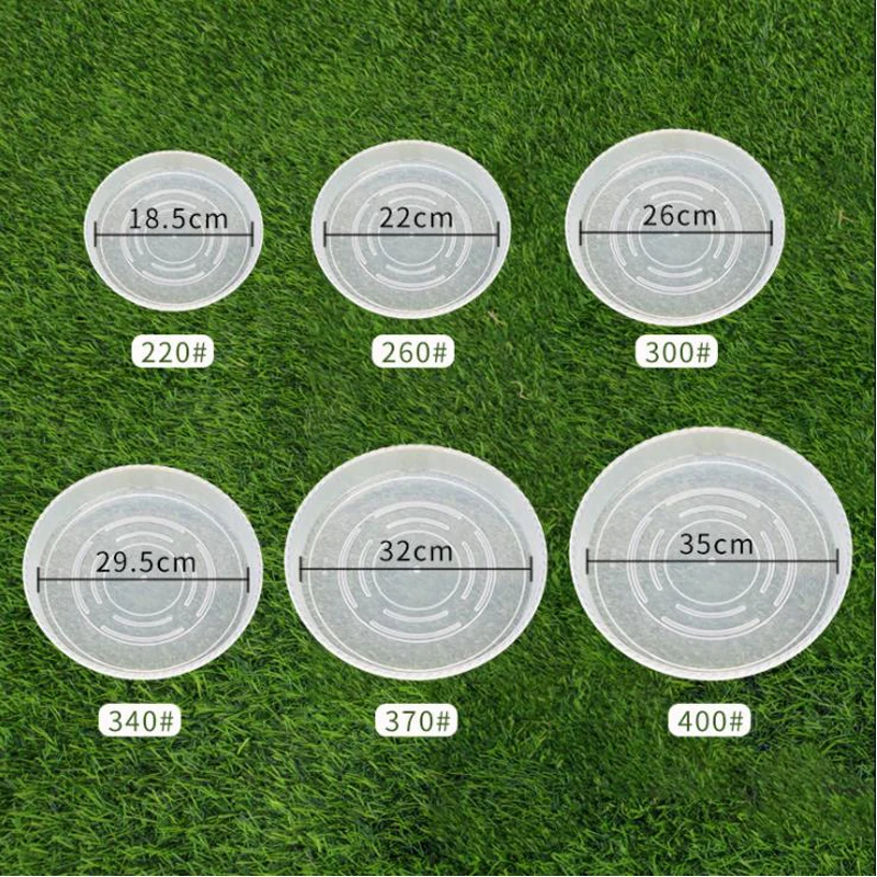 

6pcs Transparent Plastic Round Garden Flower Pot Plant Saucers Water Tray Base Indoor Outdoor Garden Supplies