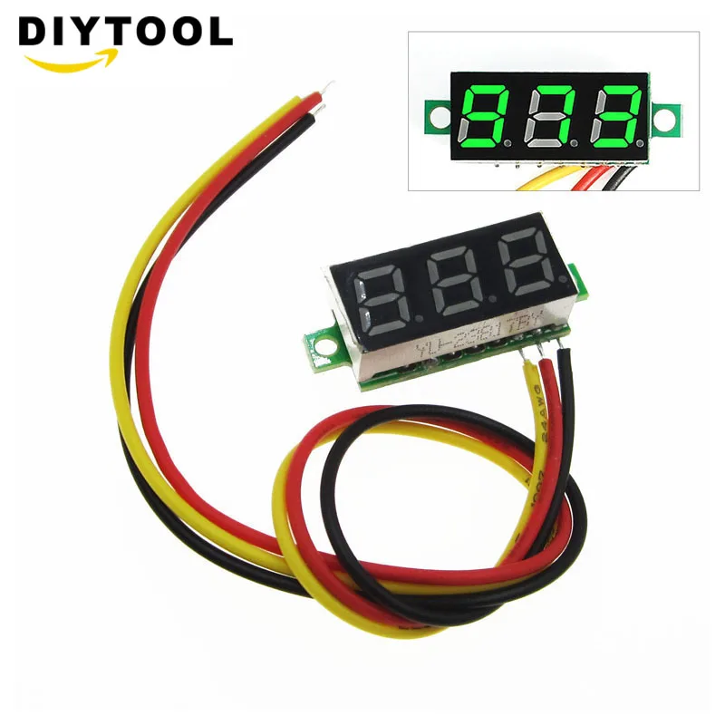 0 28 DC 100V Цифровой Красный светодиодный вольтметр Индикатор напряжения для