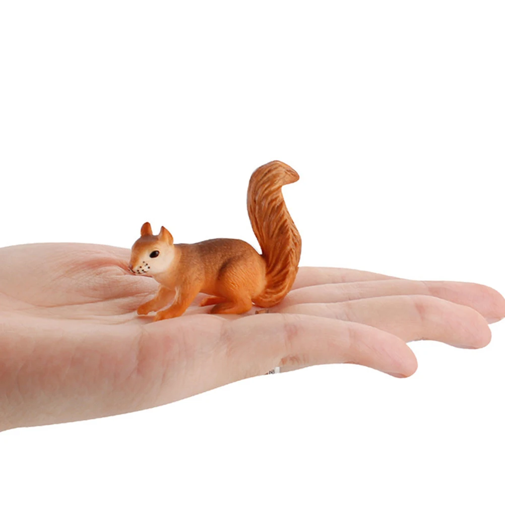 

2Pcs PVC Simulation Wild Animal Models Adornment Decorative Squirrel Models Hot Toys Gifts For Kids
