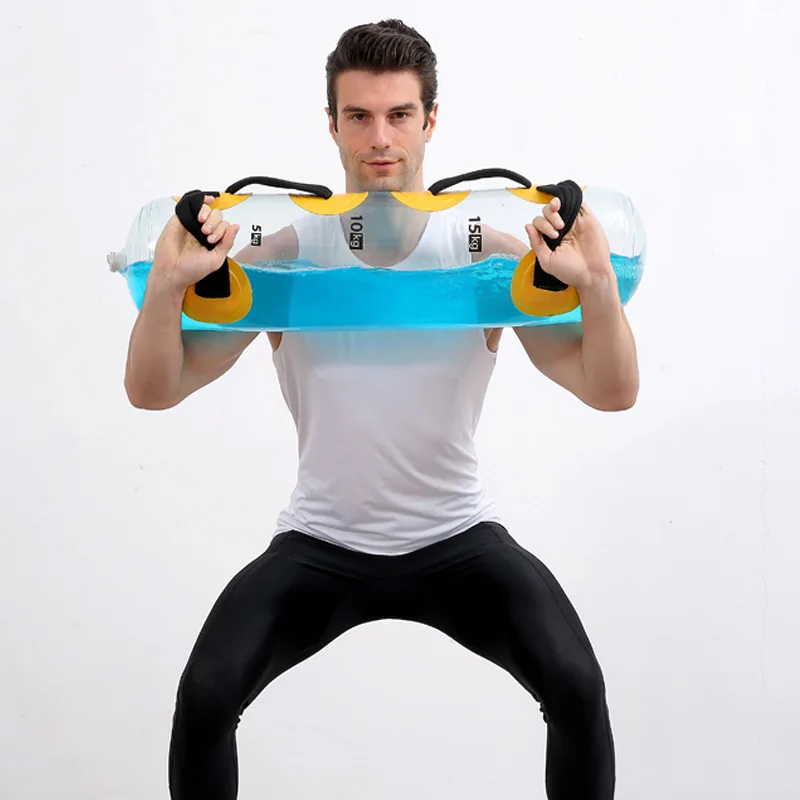 

Weight Lifting Bag Adjustable Water Injection Power Bags for Home Gym Squat Fitness Equipment Sports Physical Training Max 12KG