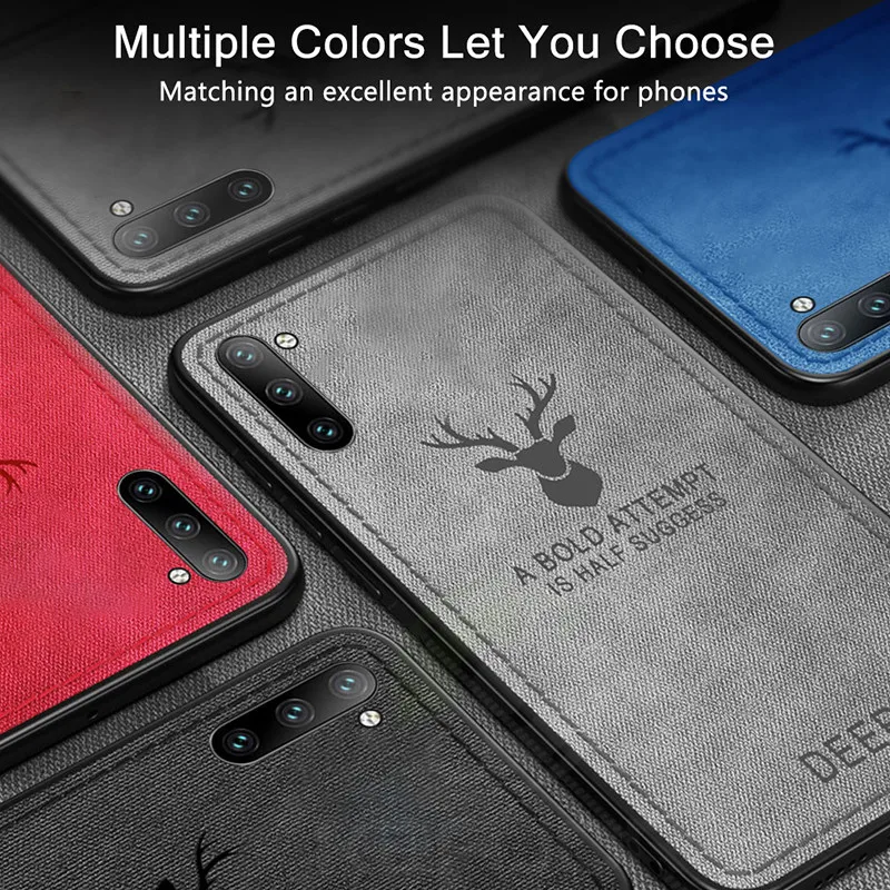 Case For Samsung Galaxy Note 10 Pro s9 s8 plus A7 A9 2018 Soft Fabric TPU Silicone Back Cover 9 8 |