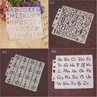 Трафареты для краски DIY с буквами и цифрами, 13 см, настенная живопись, штампованная для скрапбукинга, альбом, декоративные бумажные карты для тиснения
