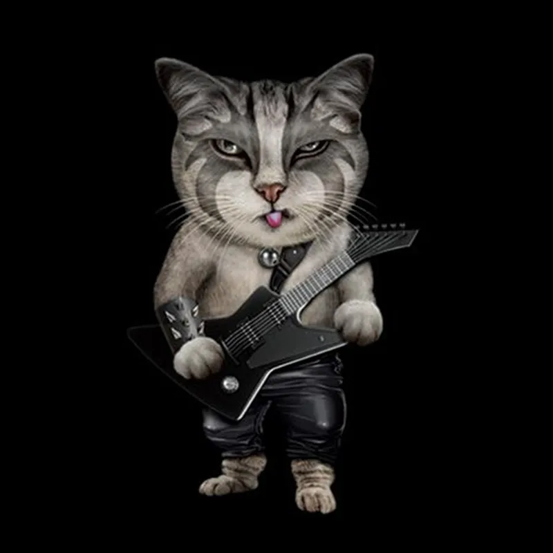 

Patches Music Cat Apparel Accessories Diy Women's Clothing T-shirt Thermal Transfer Paper Iron Ons Sticker for Clothes Patch