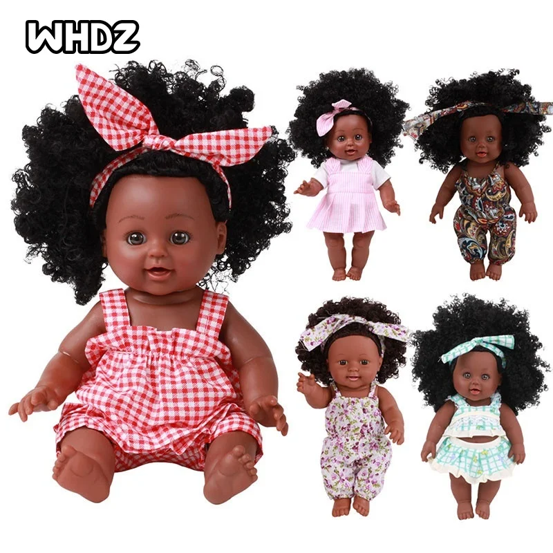 Черные шарнирные куклы 12 дюймов 30 см полностью силиконовая африканская кукла