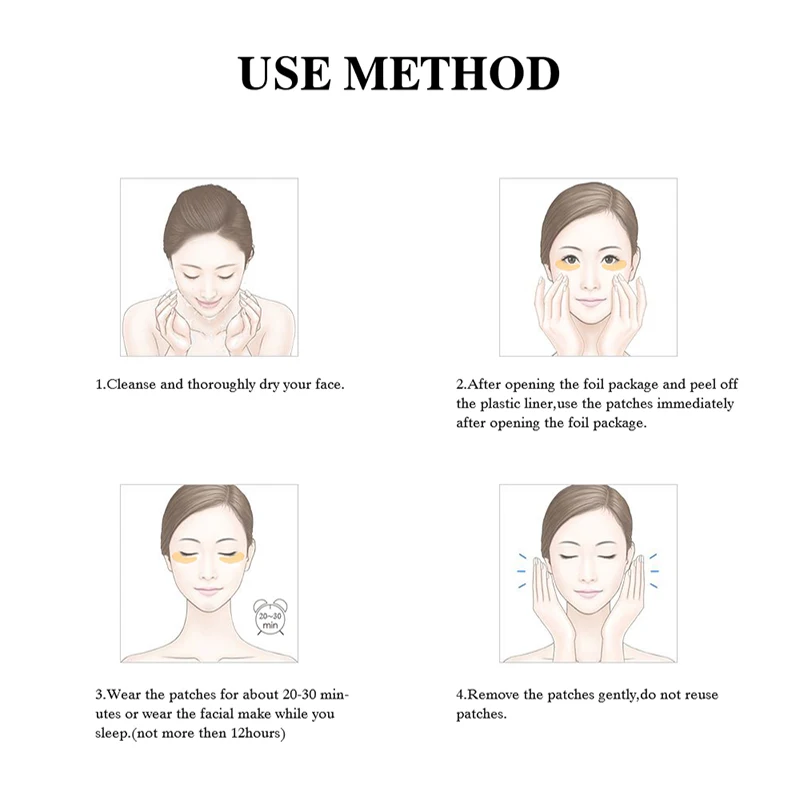 

Golden Eye Mask Crystal Collagen Eye Pads Anti-Aging Dark Circles Acne Beauty Eyes Patches Eye Skin Care Cosmetics