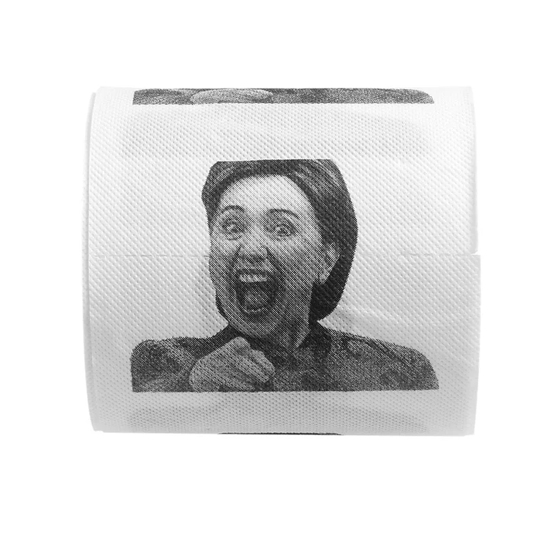 

Drop Ship Hillary Clinton Donald Trump Dollar Humour Toilet Paper Gift Dump Funny Gag Roll
