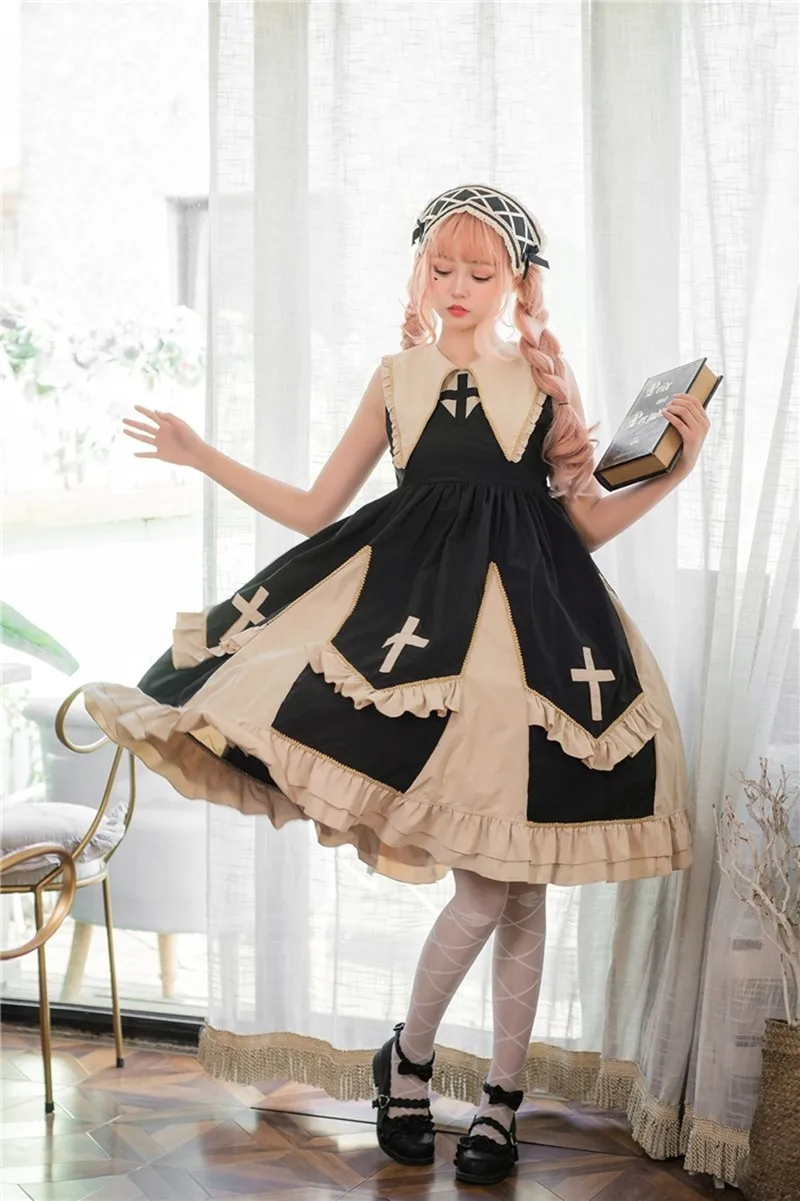 Готический дворец милое платье принцессы Лолита винтажное матросское с высокой