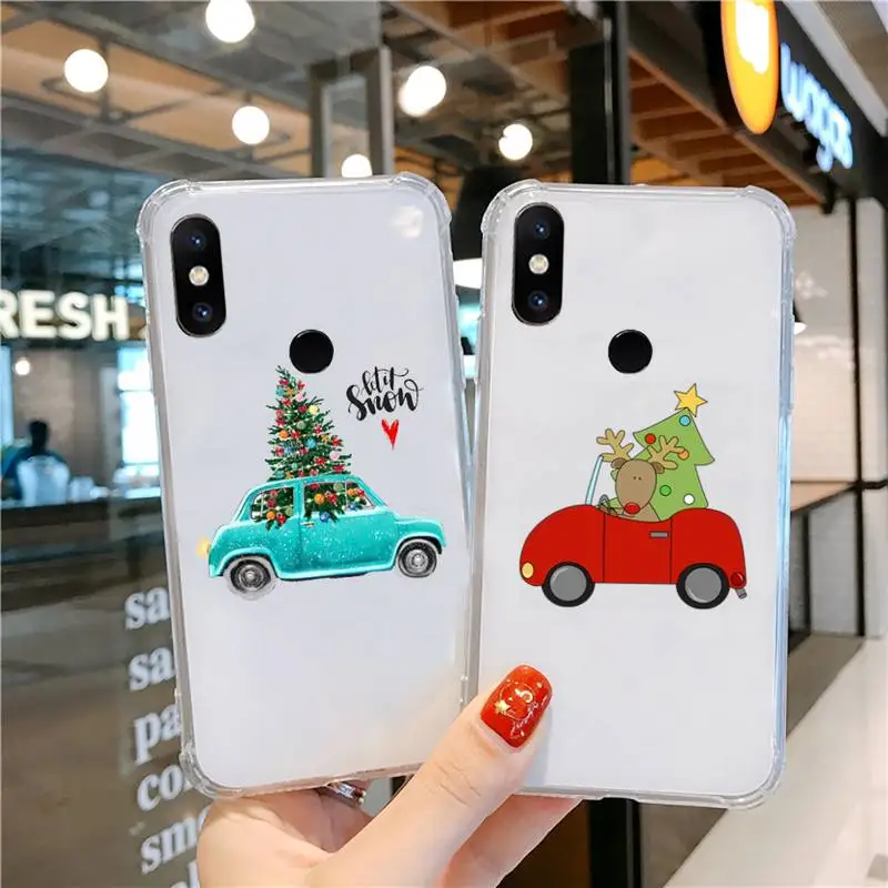 

Christmas tree girl gift Phone Case Transparent for xiaomi Redmi note k 7 6 40 9 6 5 10 11 A T se pro lite ultra