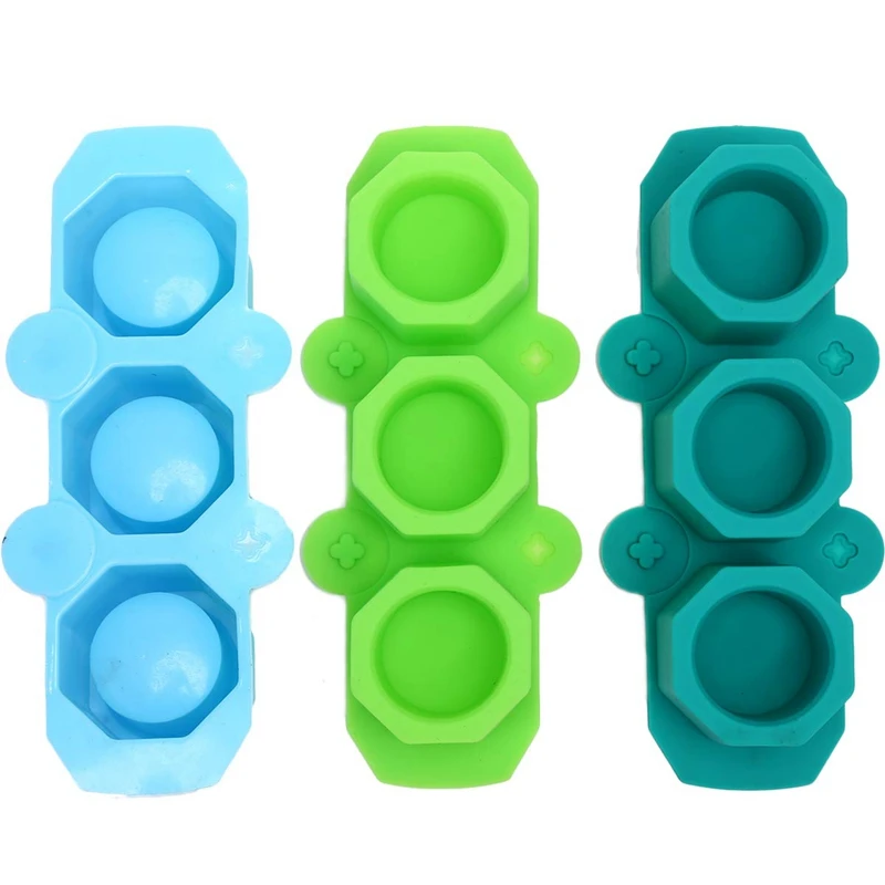 3 упак. Мини восьмиугольник цветочный горшок Силиконовые формы суккулент