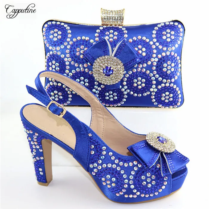 

Fashion Green Women High Heels Sandals With Bag Set Nice Shoes And Purse Handbag CR167 Height 11.5cm