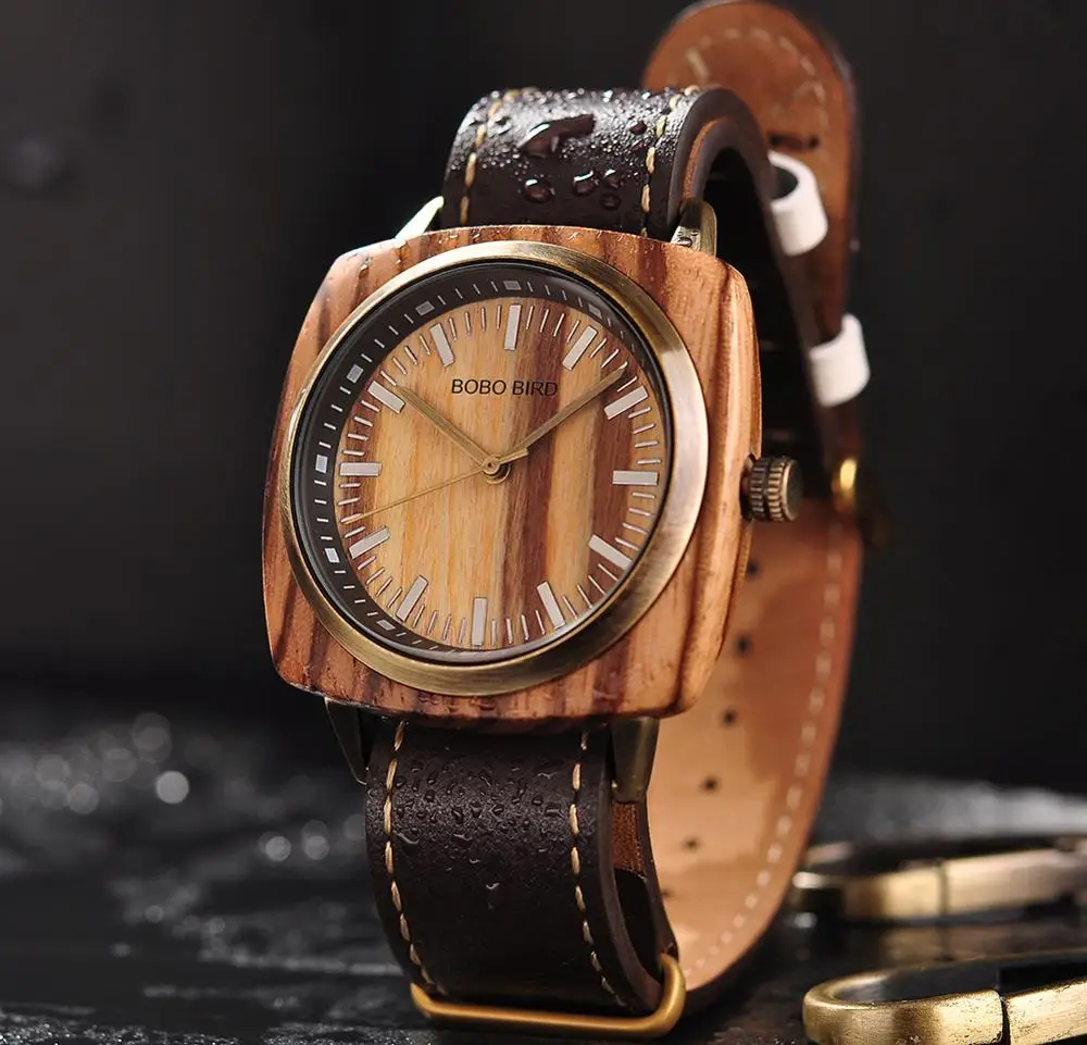 BOBO BIRD мужской роскошный бренд часов reloj hombre водонепроницаемые деревянные часы erkek
