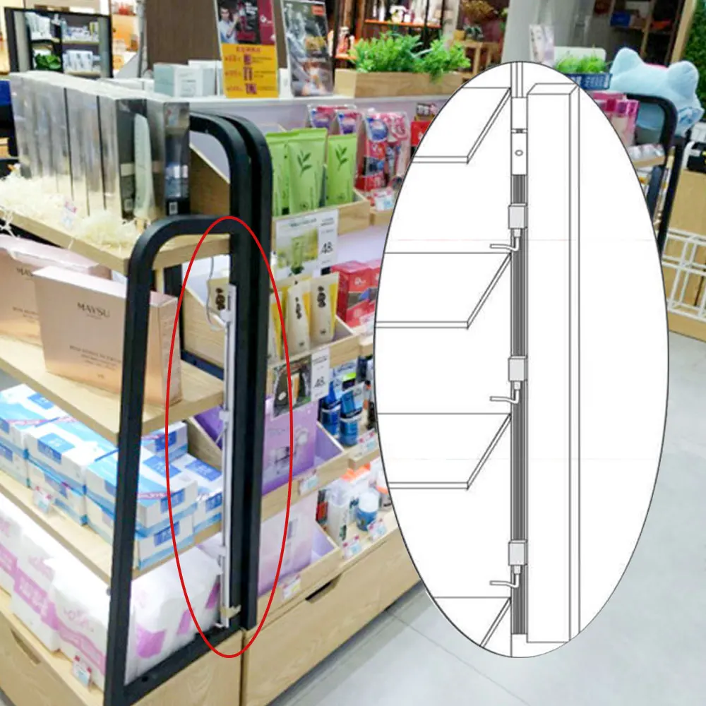 12V железнодорожных путей для High End Розничная полка дисплеев светильник ing полки супермаркета Системы светодиодный полка светильник Rail Dc Мощность разъем Проф