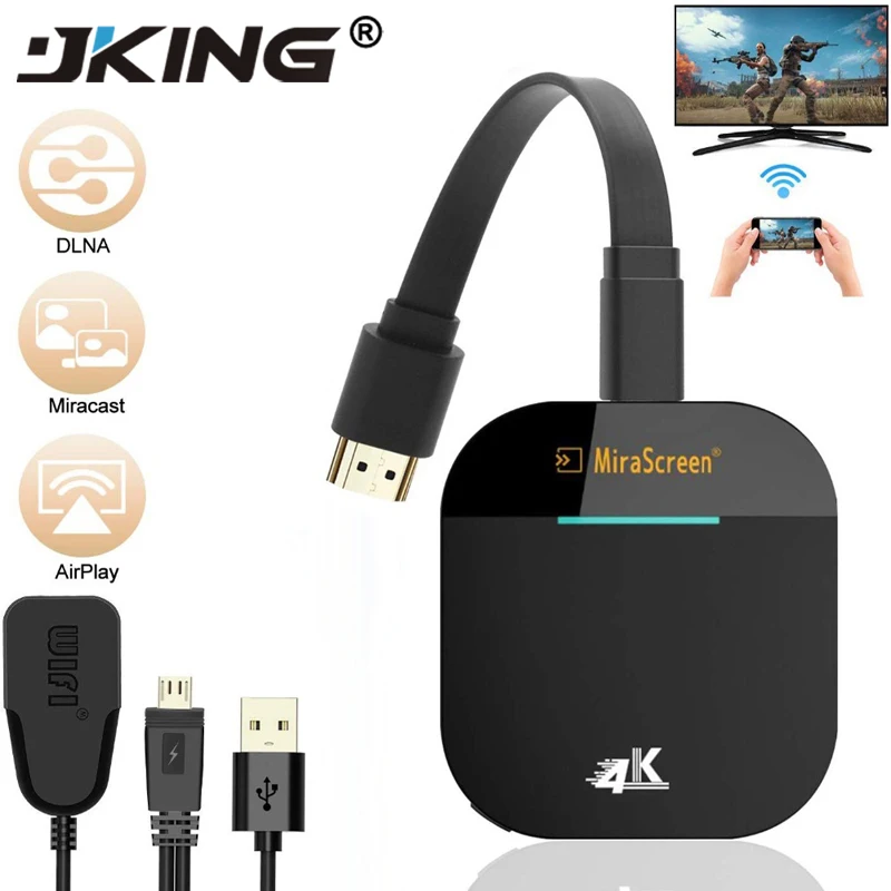 JKING Mira screen G5 2 4G беспроводной приемник Miracast Airplay Wi Fi 4K HDMI адаптер для ТВ mirror Screen streamer