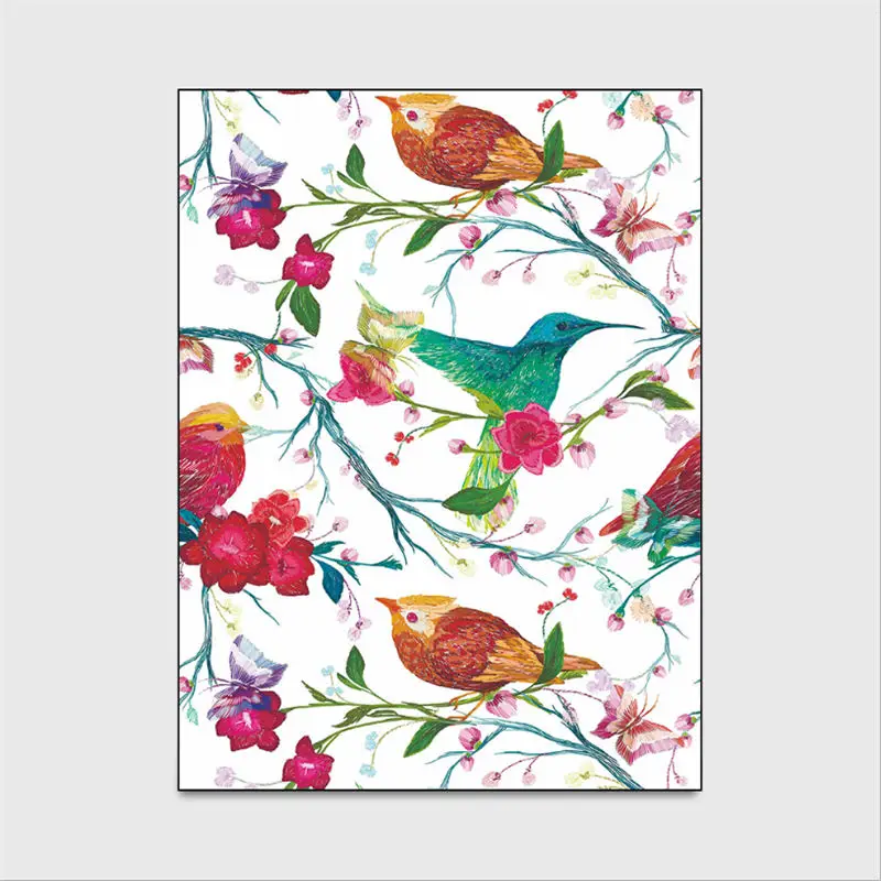 Ковры для гостиной в китайском стиле цветной цветочный и птичий узор ковер