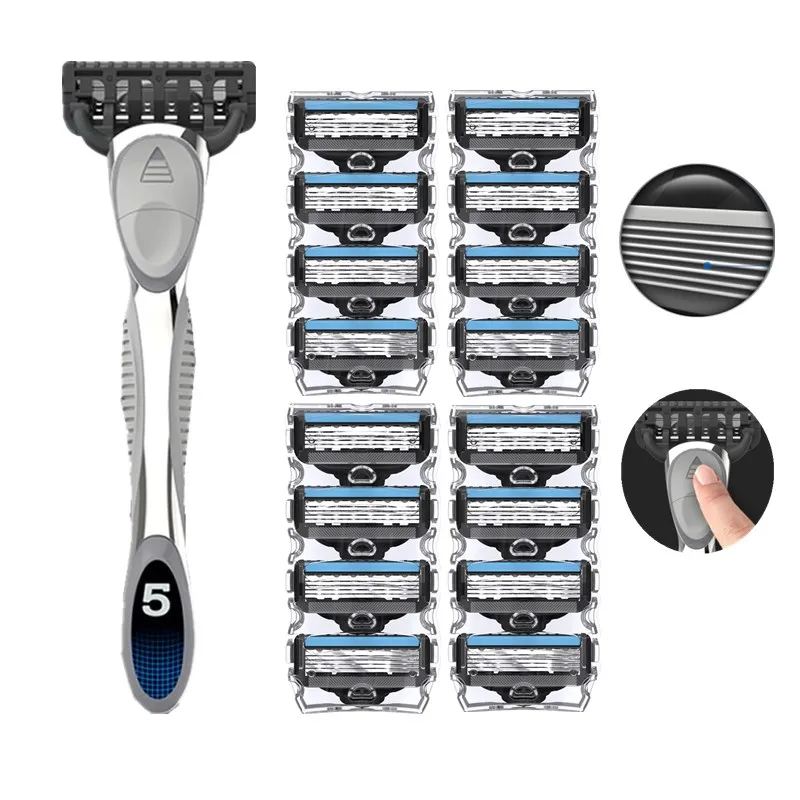 TFLYSHAVE мужские ручные бритвенные лезвия для бритвенных лезвий 5 слойные кассеты с