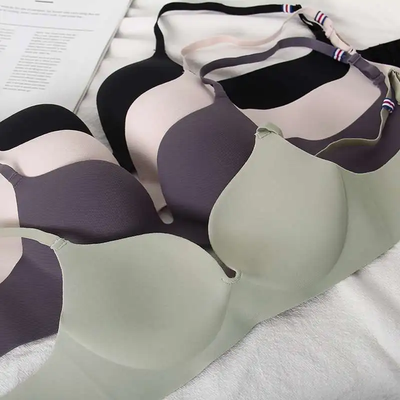 Женский бюстгальтер пуш ап хлопковый дышащий без следов|Бюстгальтеры| |