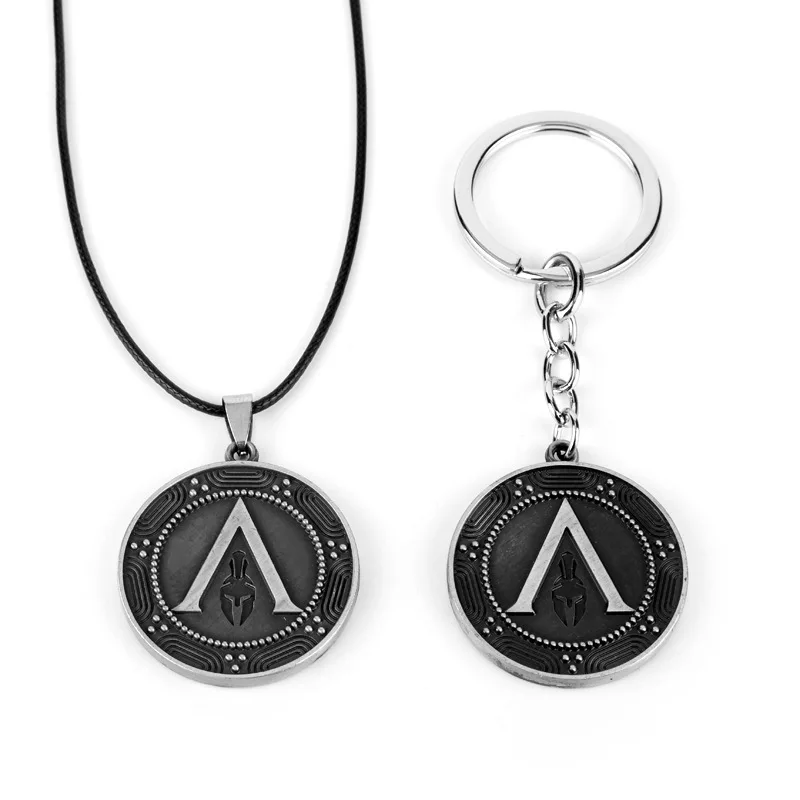 Игра Assassins Creed Одиссея брелок копье Леонида кожаный веревочный Кулон Ожерелье