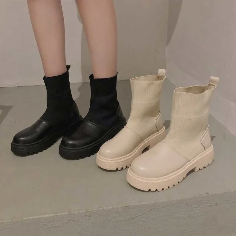 

Женские ботинки на среднем толстом каблуке, новые корейские красные рыцарские ботинки, весенние ботинки, осень 2019